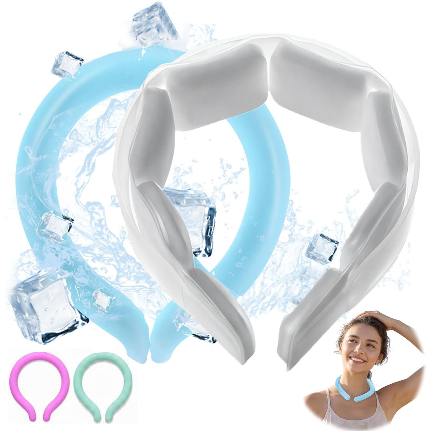 Neck Warmer Tube - 18℃/64℉Reusable Ice Neck Ring Cooling Tube