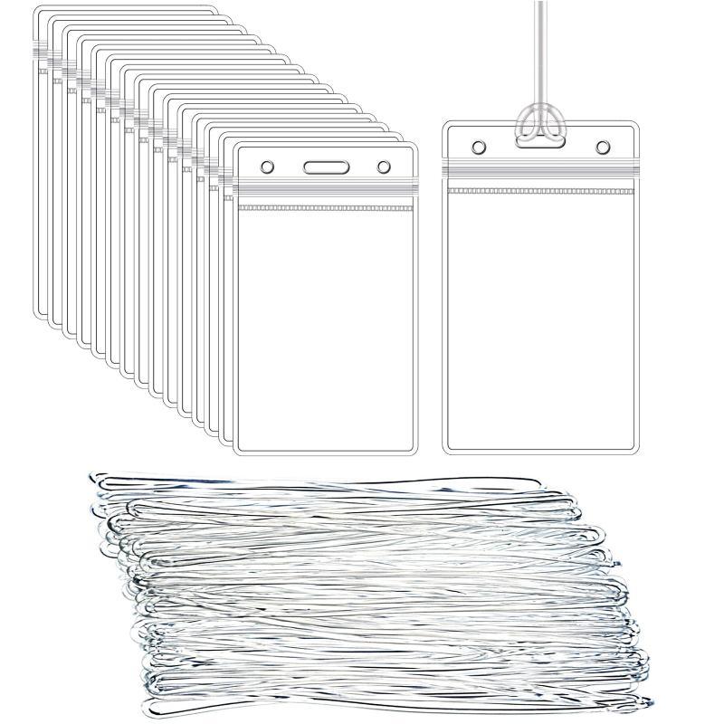 Lanyard Badge Holder - Clear Plastic ID Badge Holders Tear