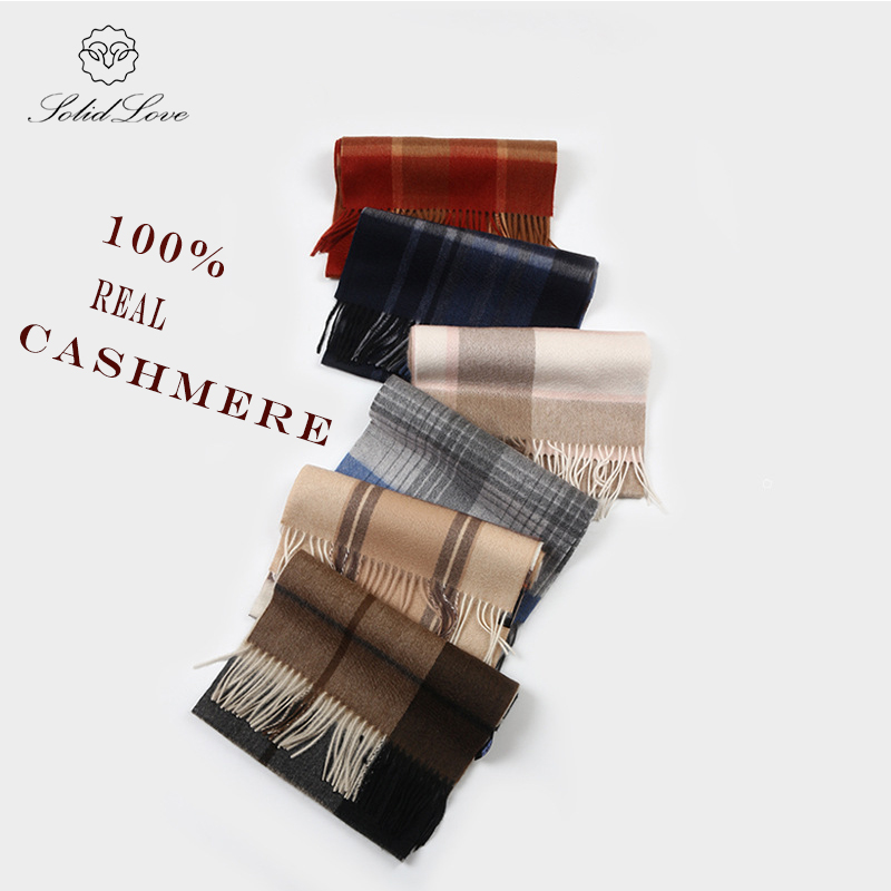 100% Cashmere Scarf   Plaid  W – Muffler Men Wool Bewertung und Preis