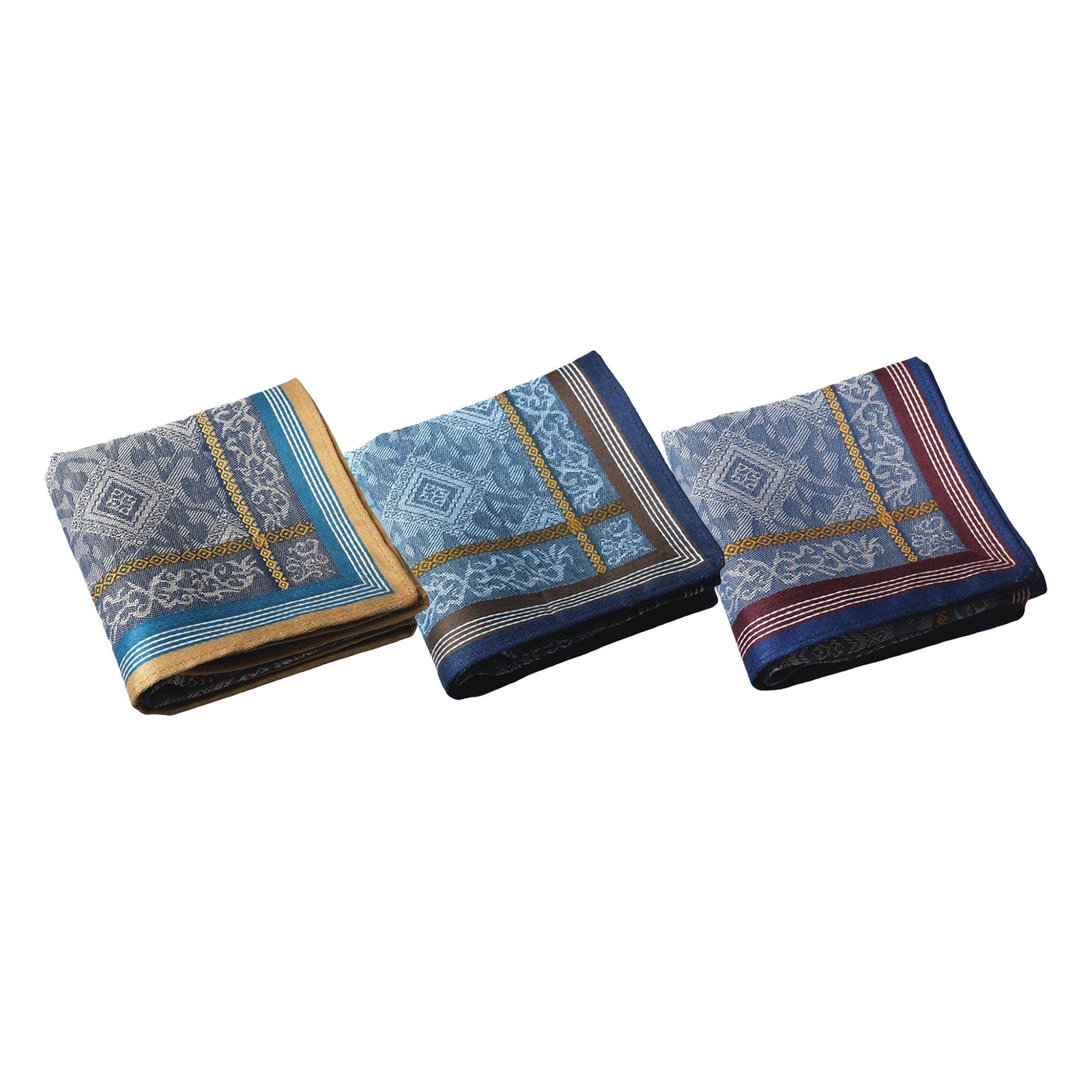 3Pcs Pocket Square Hankies Jac – Handkerchief Cotton Men Bewertung und Preis