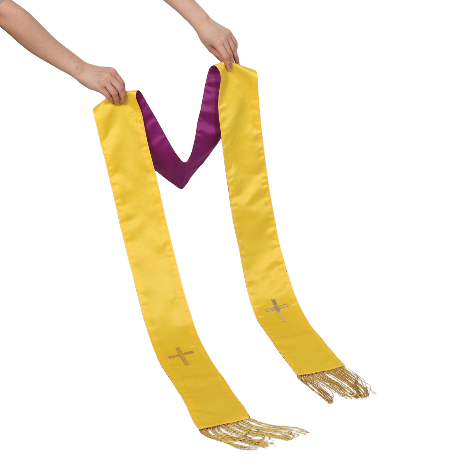 Dual Color Purple Gold Reversi – Stole Wedding Shawl Bewertung und Preis