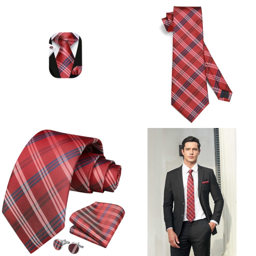 Mens Ties Set Stripe Plaid Tie – Silk Tie Striped Bewertung und Preis