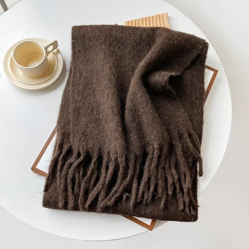 Scarf Lady Autumn Winter Solid – Muffler Men Wool Bewertung und Preis