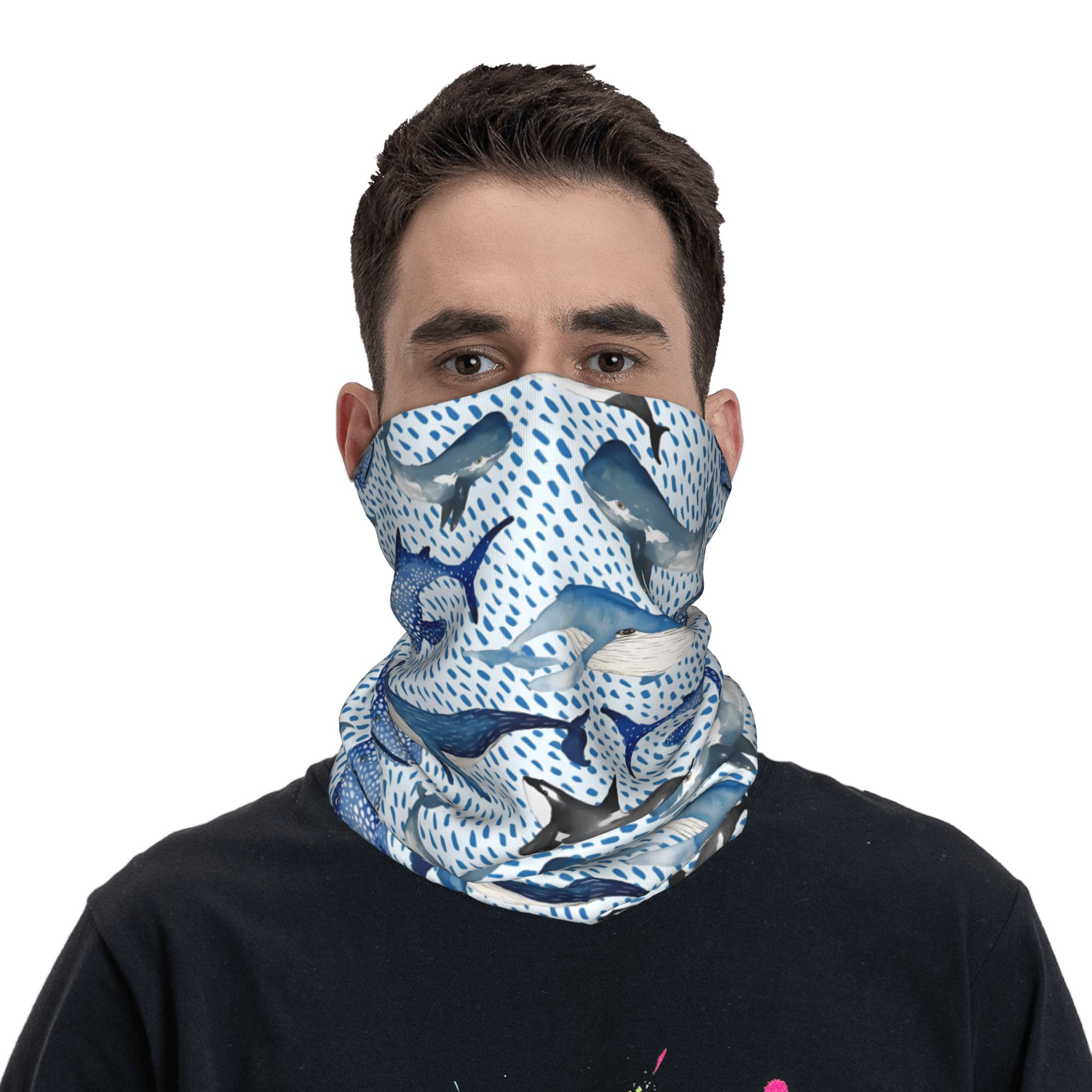 Custom Blue Watercolour Shark  – Neck Warmer Tube Bewertung und Preis