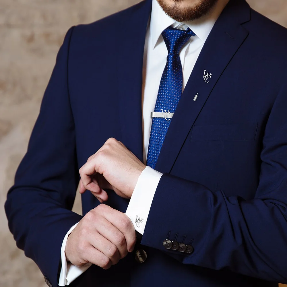 Personalized Cufflinks/Lapel P – Tie Bar Set Gift Bewertung und Preis