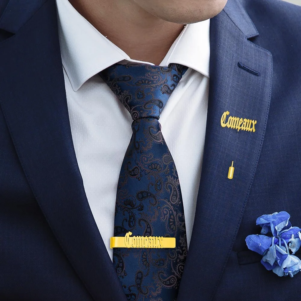 Personalized Cufflinks/Lapel P – Tie Bar Set Gift Bewertung und Preis