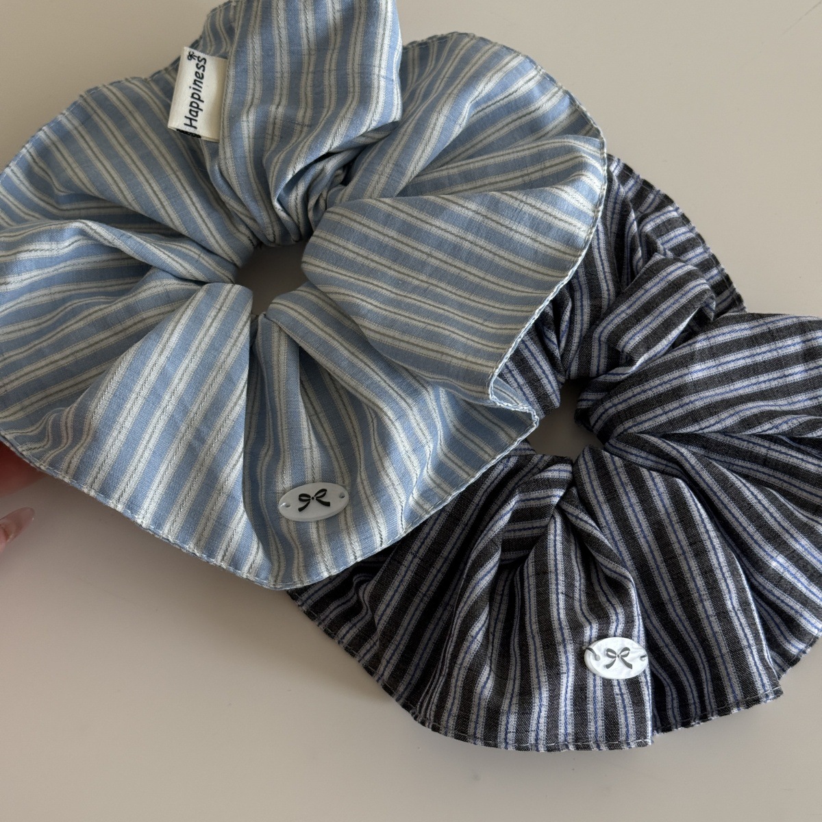 Blue Solid Color Silk Hair Ban – Silk Tie Striped Bewertung und Preis