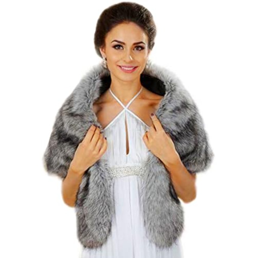 Aukmla Women's Wedding Fur Wra – Stole Wedding Shawl Bewertung und Preis