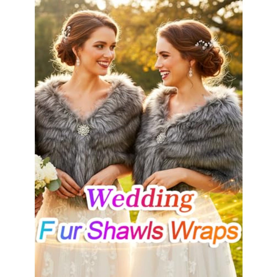 Aukmla Women's Wedding Fur Wra – Stole Wedding Shawl Bewertung und Preis