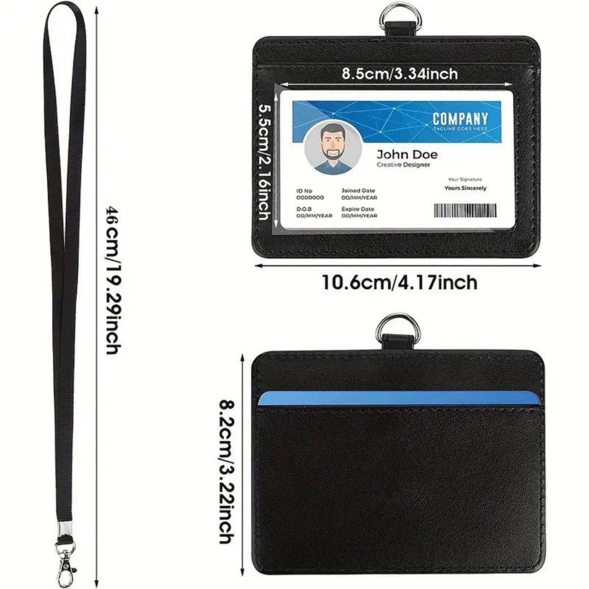 1 pc Horizontal ID badge holde – Lanyard Badge Holder Bewertung und Preis
