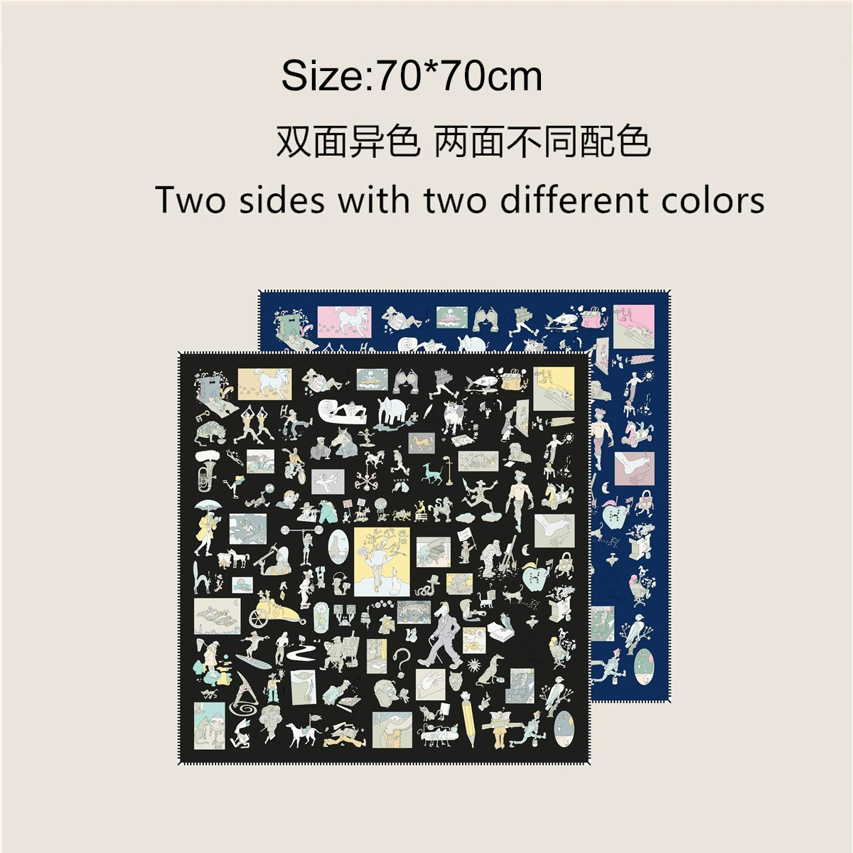 70cm Square Twill Silk Rolled  – Silk Neck Scarf Bewertung und Preis