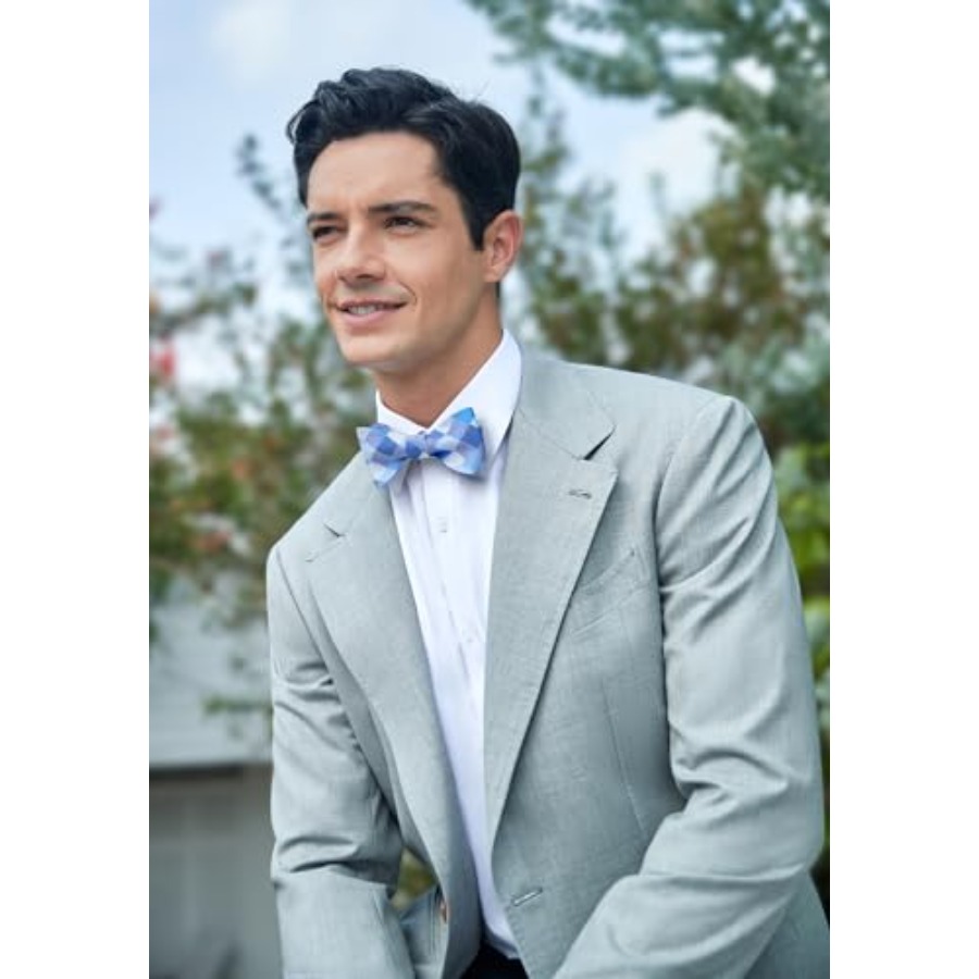 Bow Ties for Men Check Plaid S – Handkerchief Cotton Men Bewertung und Preis