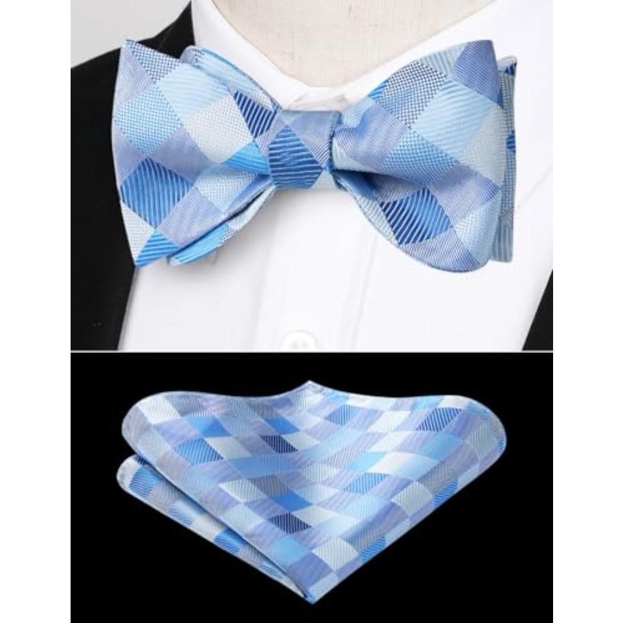 Bow Ties for Men Check Plaid S – Handkerchief Cotton Men Bewertung und Preis