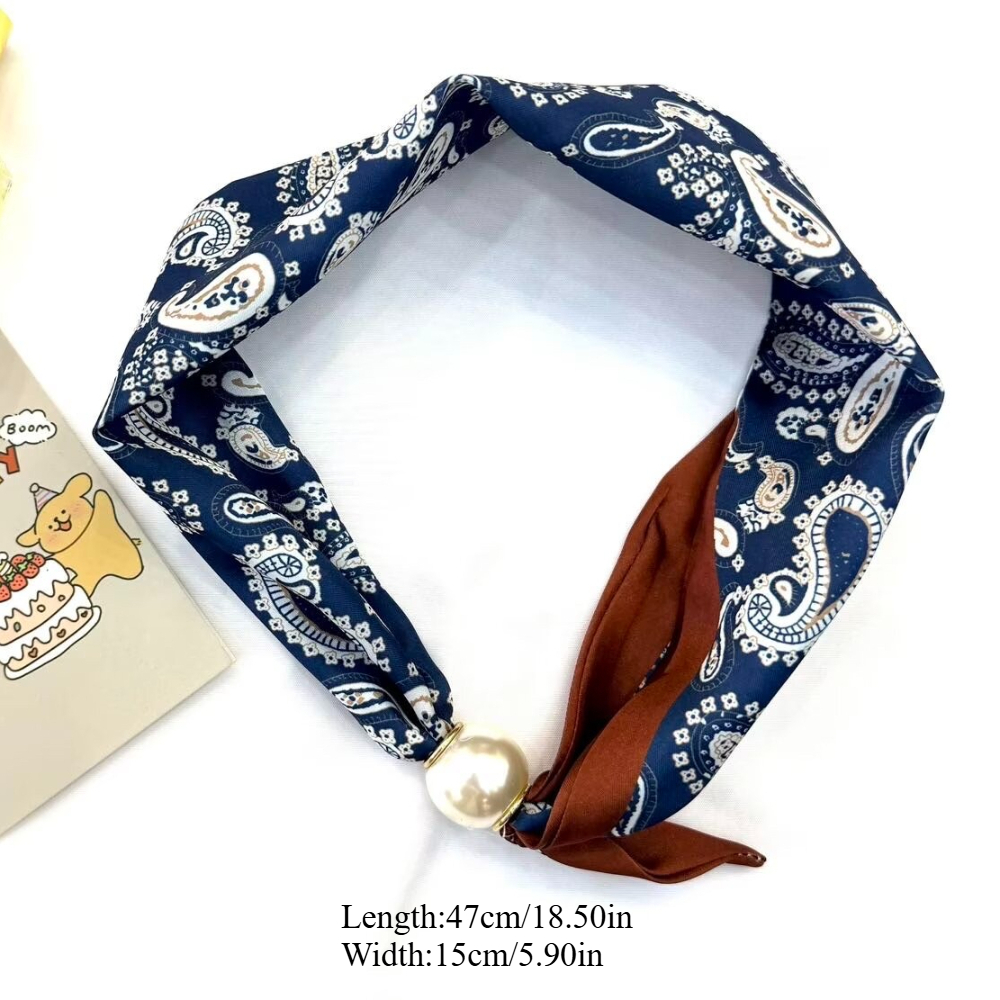 1 Women's Vintage Printed Sati – Ascot Neck Scarf Bewertung und Preis