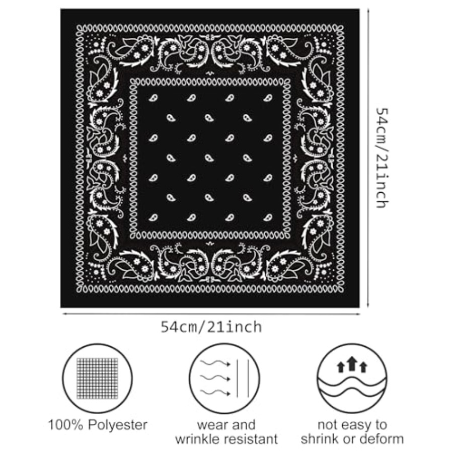3/6/ Pack Bandanas for Women M – Handkerchief Cotton Men Bewertung und Preis