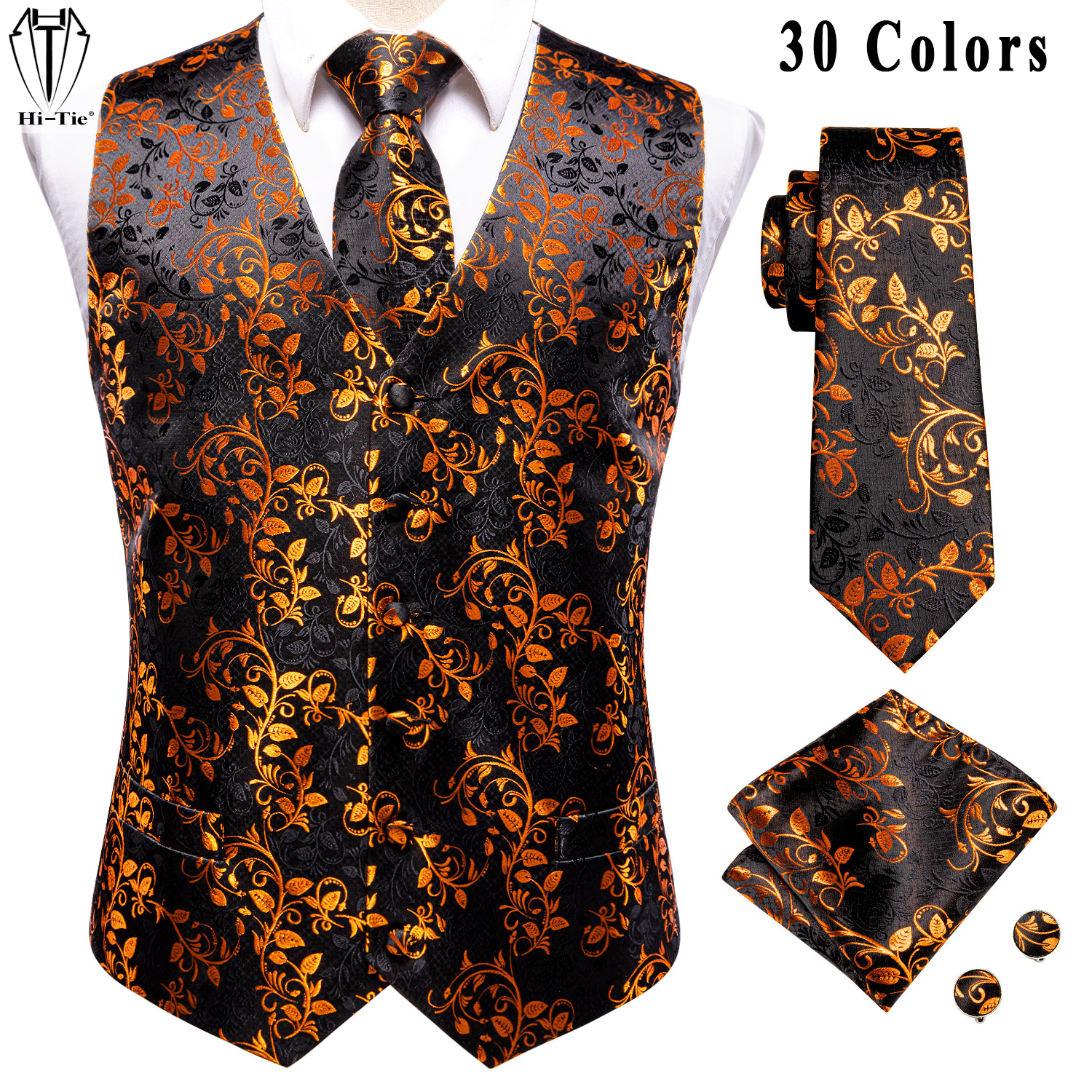 Hi-Tie Silk Mens Vests Sleevel – Silk Tie Striped Bewertung und Preis