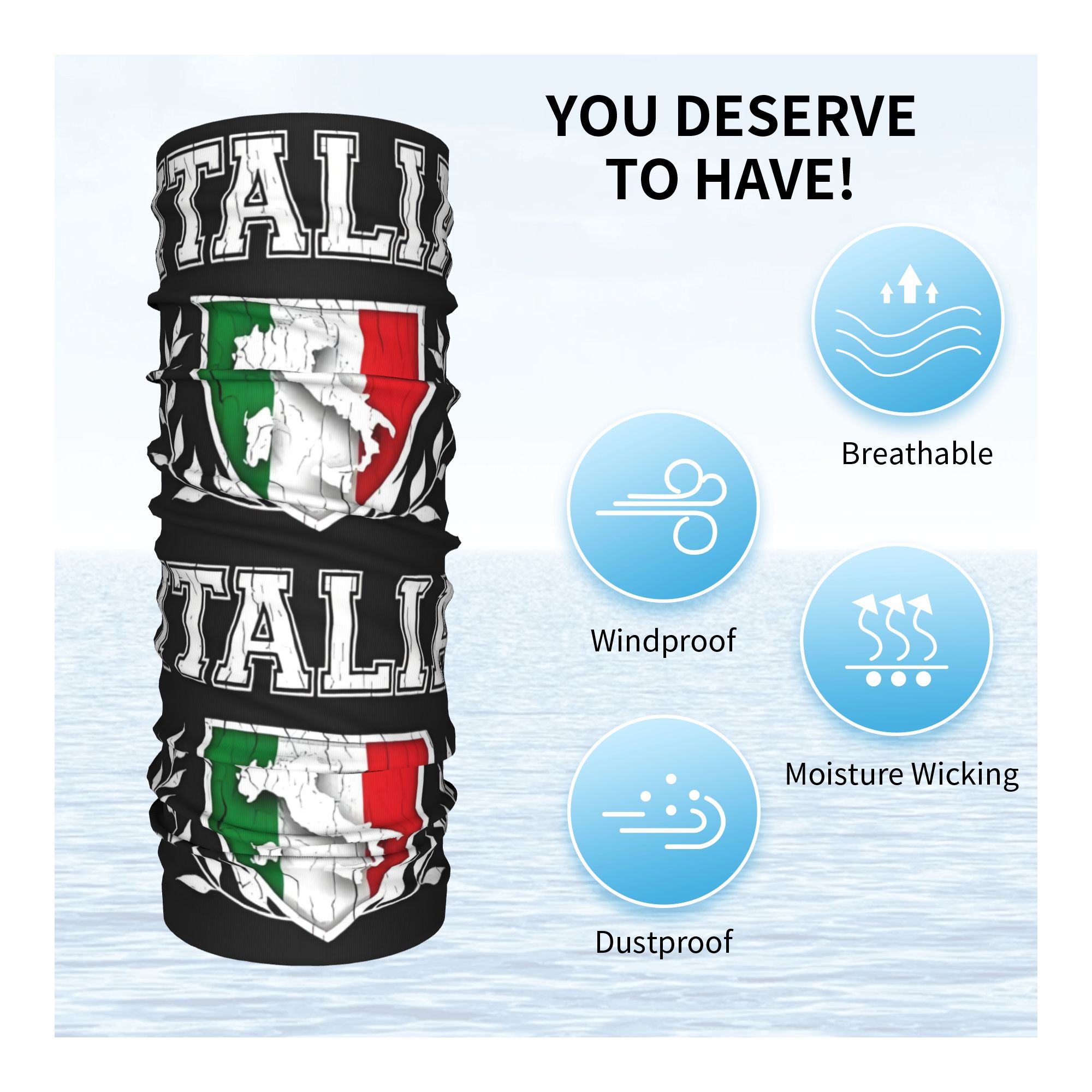 Custom Italy Flag Bandana Neck – Neck Warmer Tube Bewertung und Preis