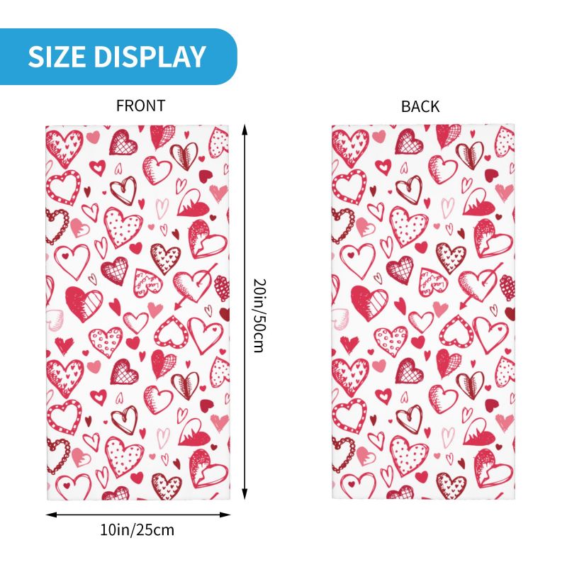 Pink Red Love Hearts Bandana N – Neck Warmer Tube Bewertung und Preis