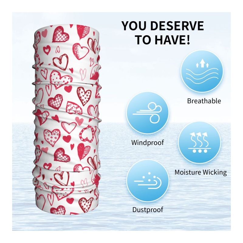 Pink Red Love Hearts Bandana N – Neck Warmer Tube Bewertung und Preis