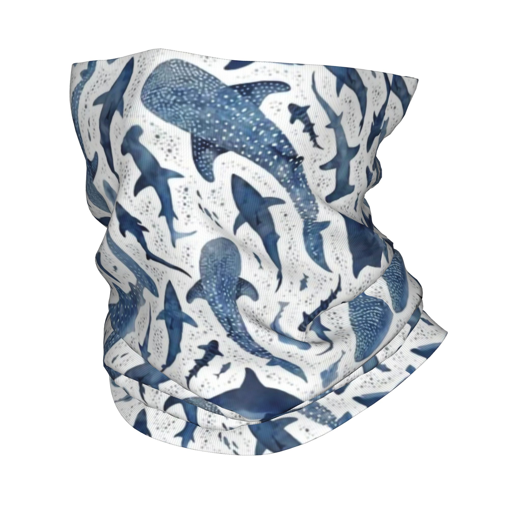 Custom Blue Watercolour Shark  – Neck Warmer Tube Bewertung und Preis