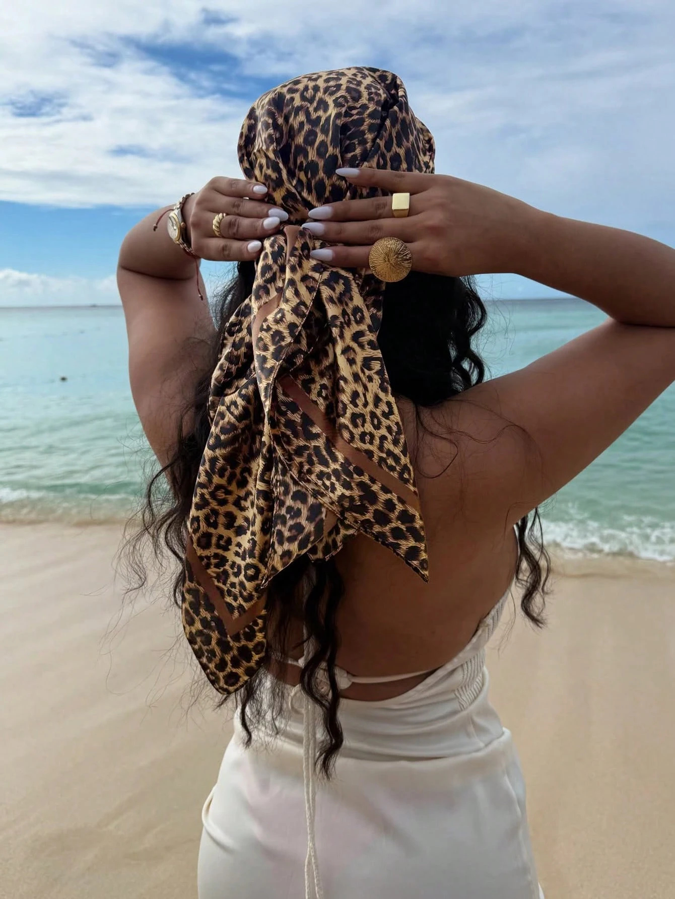 90cm Leopard Print Neckerchief – Head Wrap Turban Bewertung und Preis