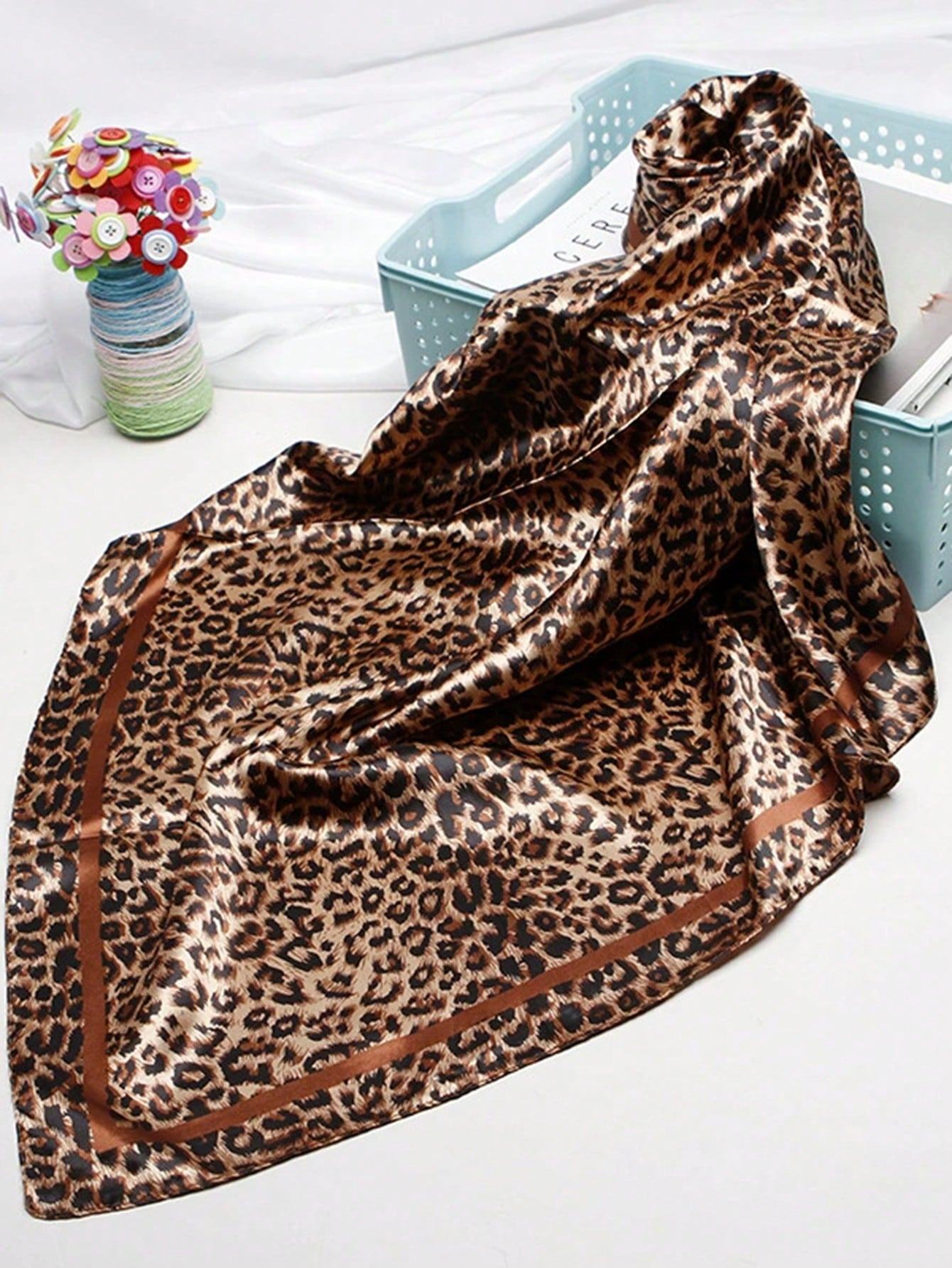 90cm Leopard Print Neckerchief – Head Wrap Turban Bewertung und Preis