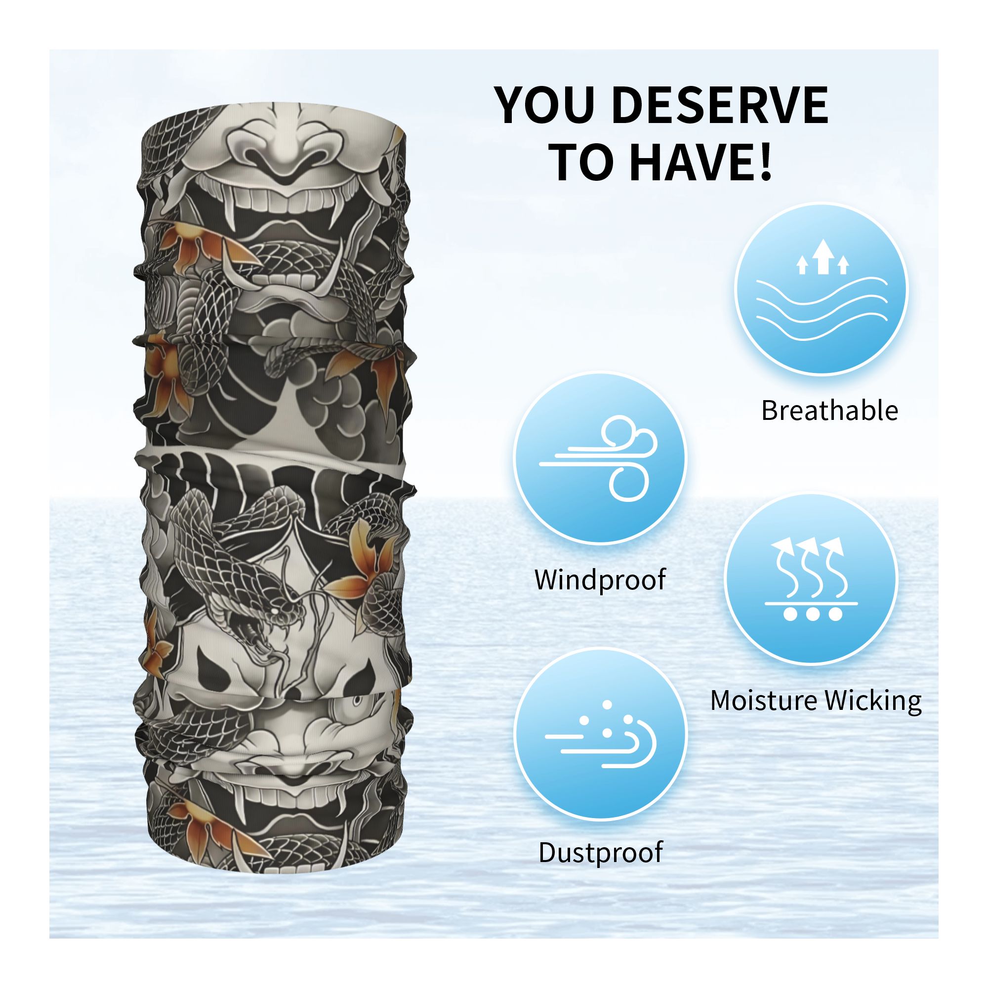 Custom Samurai Oni Demon Banda – Neck Warmer Tube Bewertung und Preis