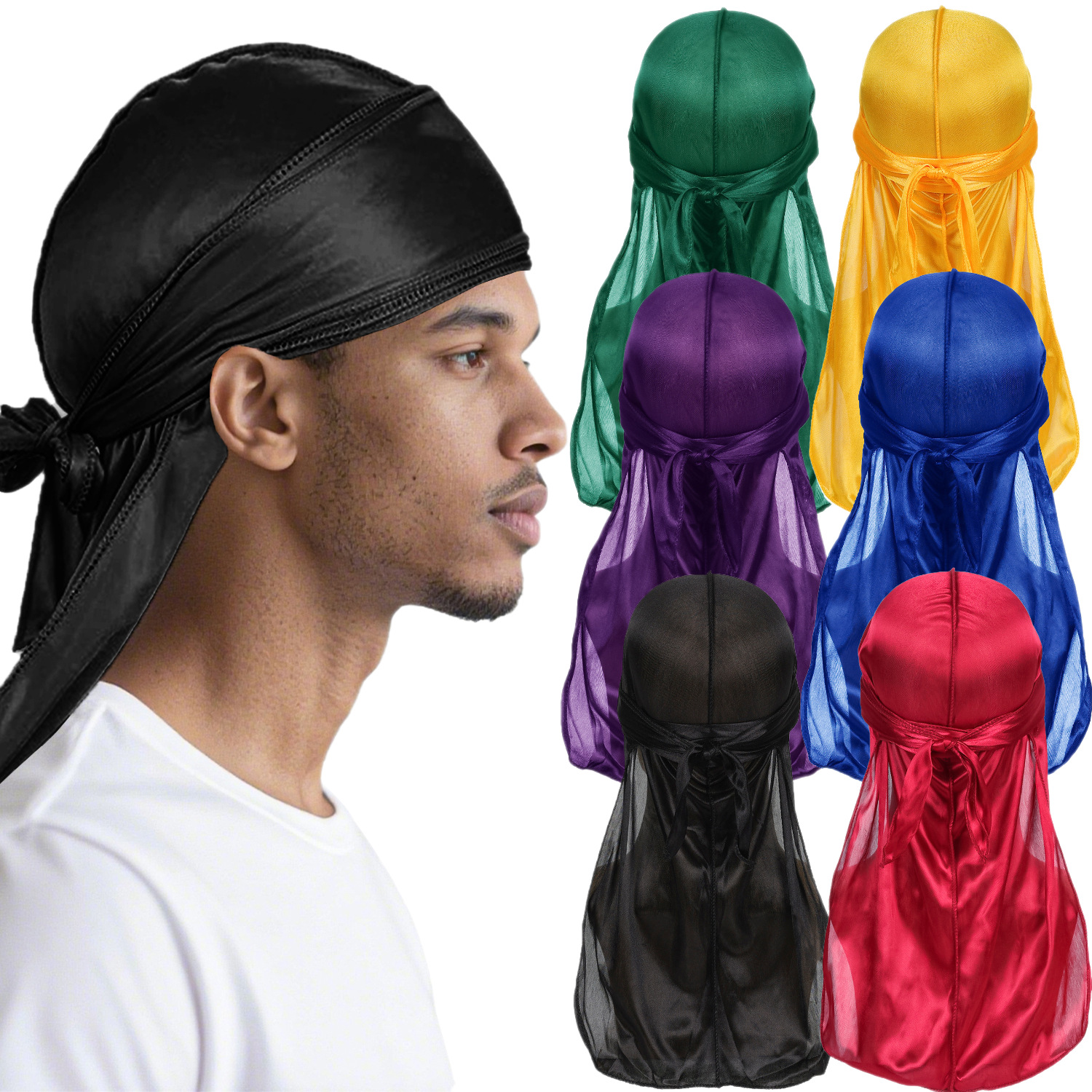 Men Satin Breathable Silky Dur – Bandana Doo Rag Bewertung und Preis