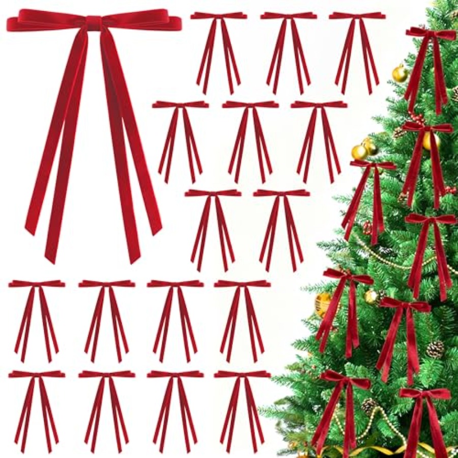 24 Pcs Christmas Bows for Tree – Bow Tie Pre Tied Bewertung und Preis
