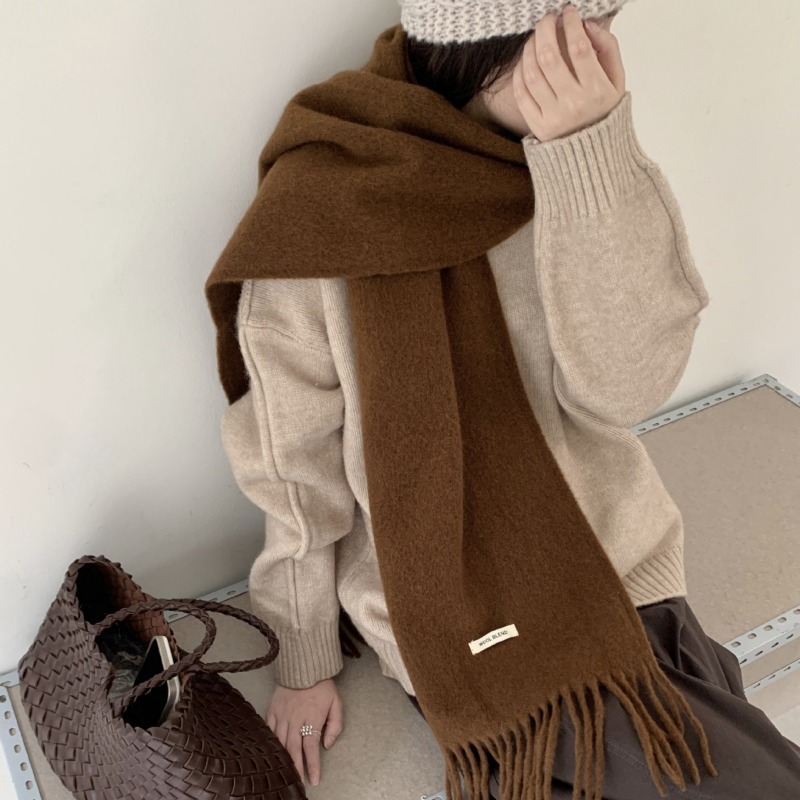 Korean Version Chic Solid Tass – Muffler Men Wool Bewertung und Preis