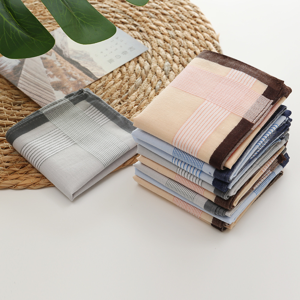 12Pcs 100% Cotton Yarn Dyed Ha – Handkerchief Cotton Men Bewertung und Preis