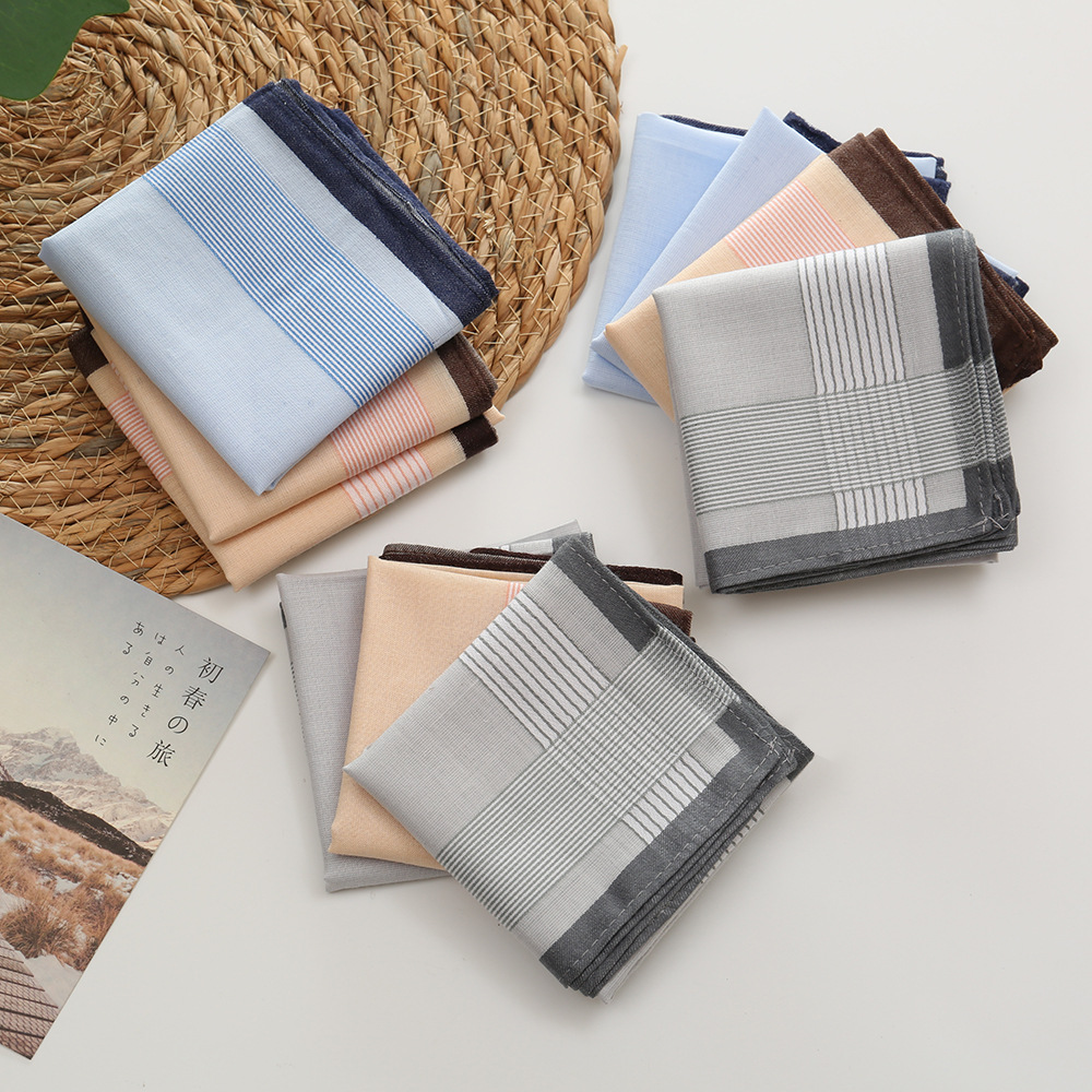 12Pcs 100% Cotton Yarn Dyed Ha – Handkerchief Cotton Men Bewertung und Preis