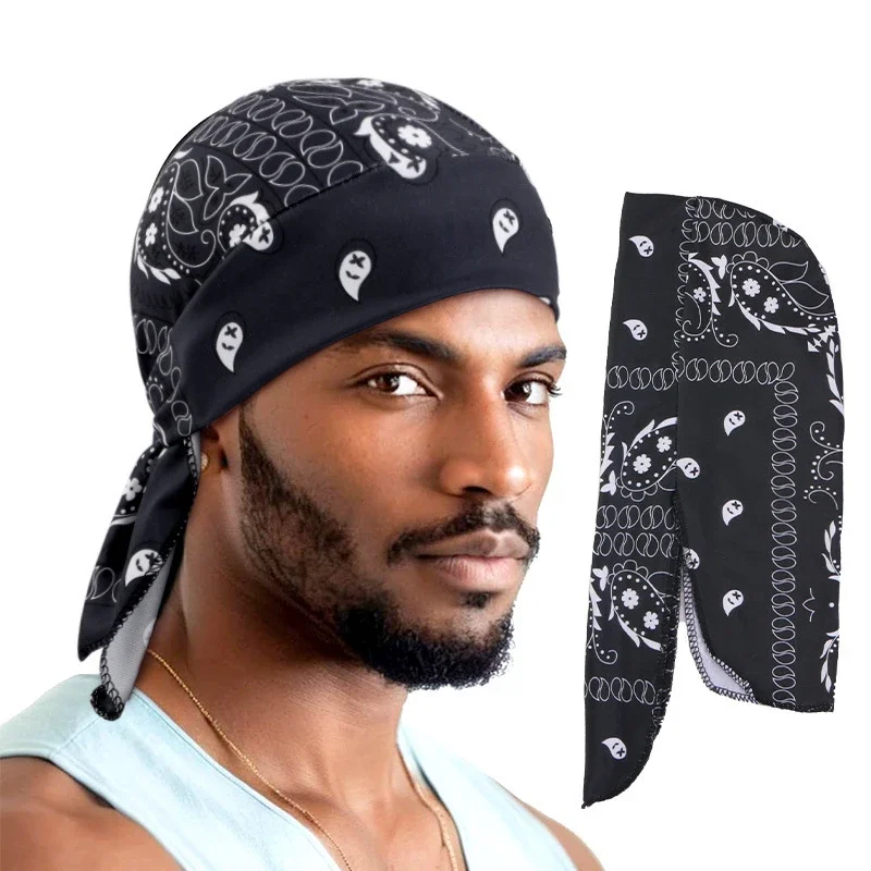 New Men Women Print Durag Du-R – Bandana Doo Rag Bewertung und Preis