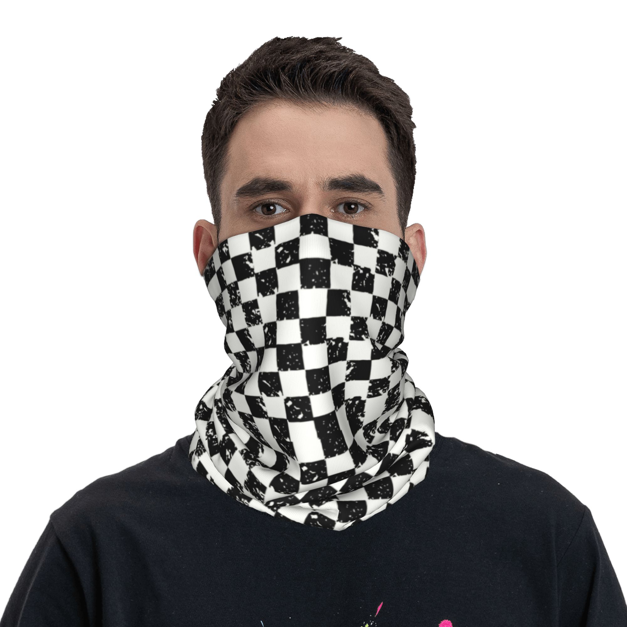 Custom Retro Checkered Flag Wi – Neck Warmer Tube Bewertung und Preis