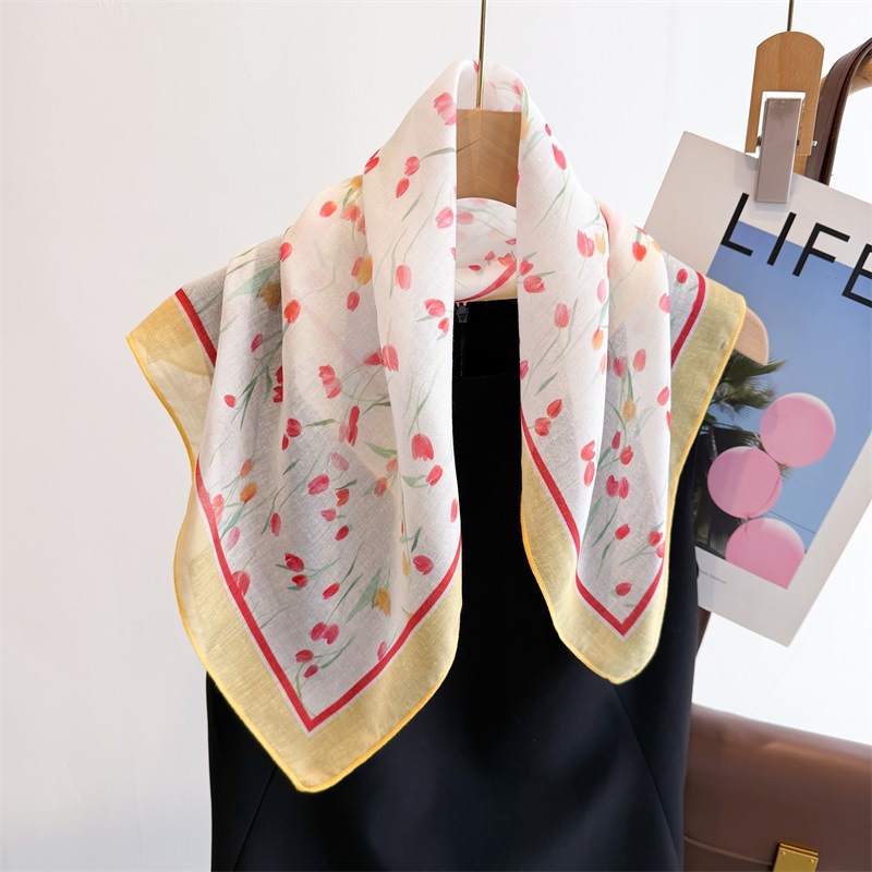 50cm Cotton Linen Square Scarf – Bandana Cotton Bewertung und Preis