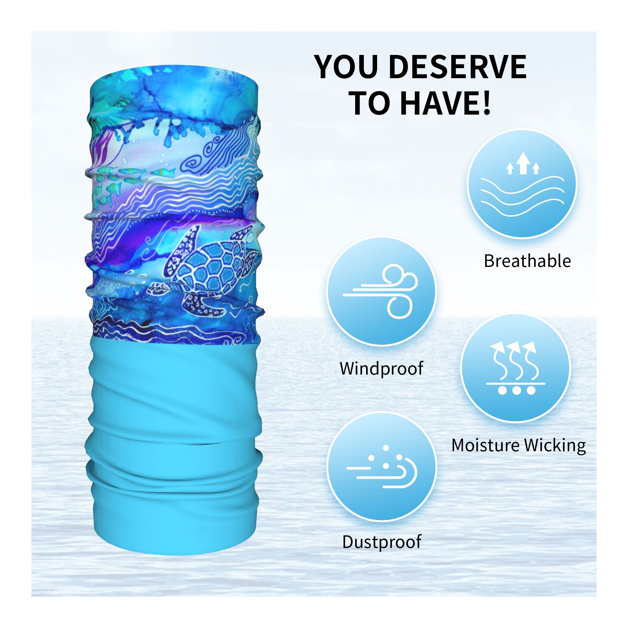 Custom Ocean Turtle Dive Winte – Neck Warmer Tube Bewertung und Preis