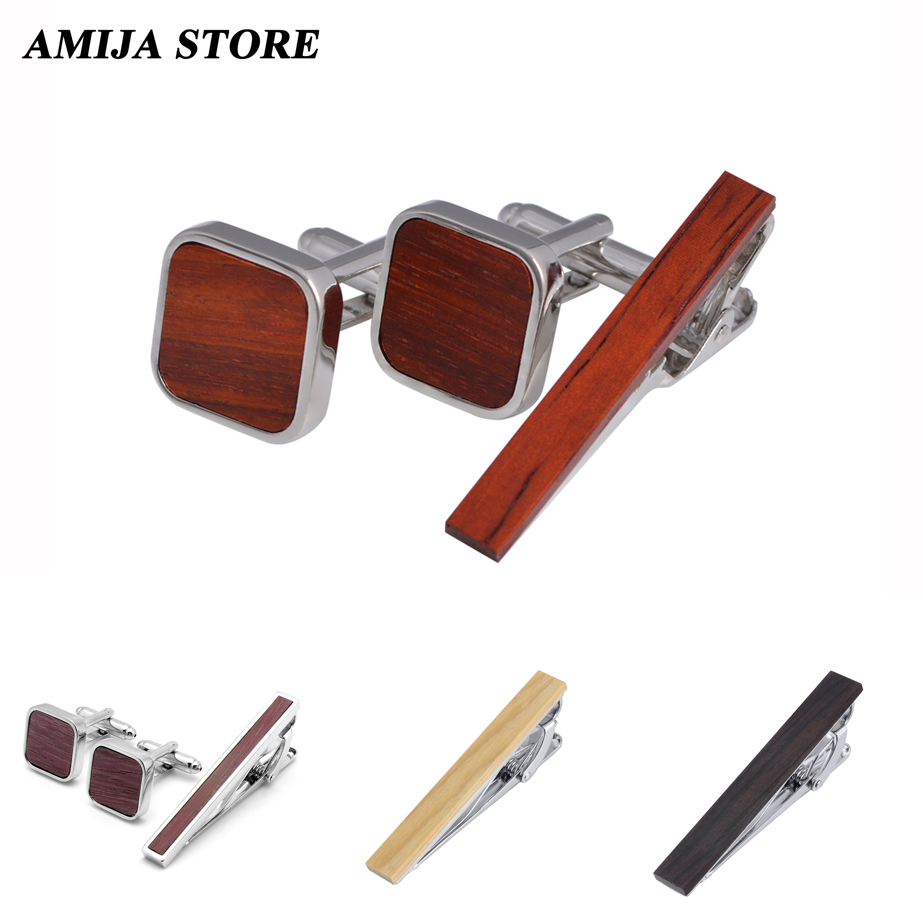 High Quality Wooden Cufflinks  – Tie Bar Set Gift Bewertung und Preis