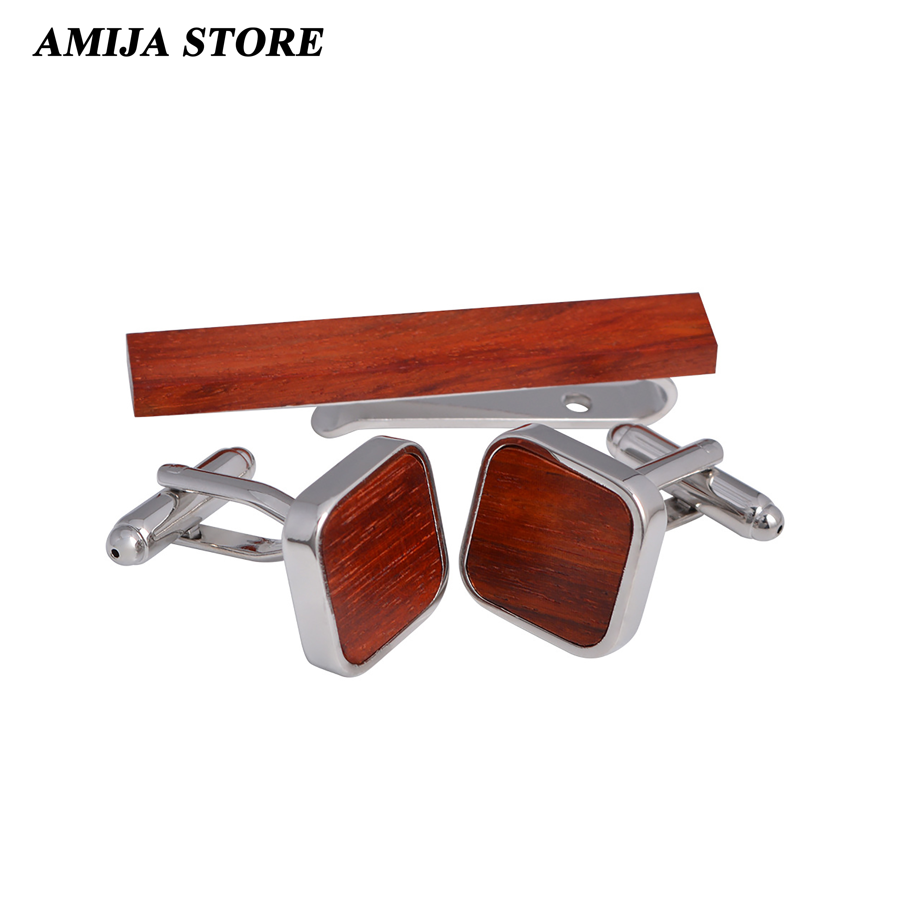 High Quality Wooden Cufflinks  – Tie Bar Set Gift Bewertung und Preis