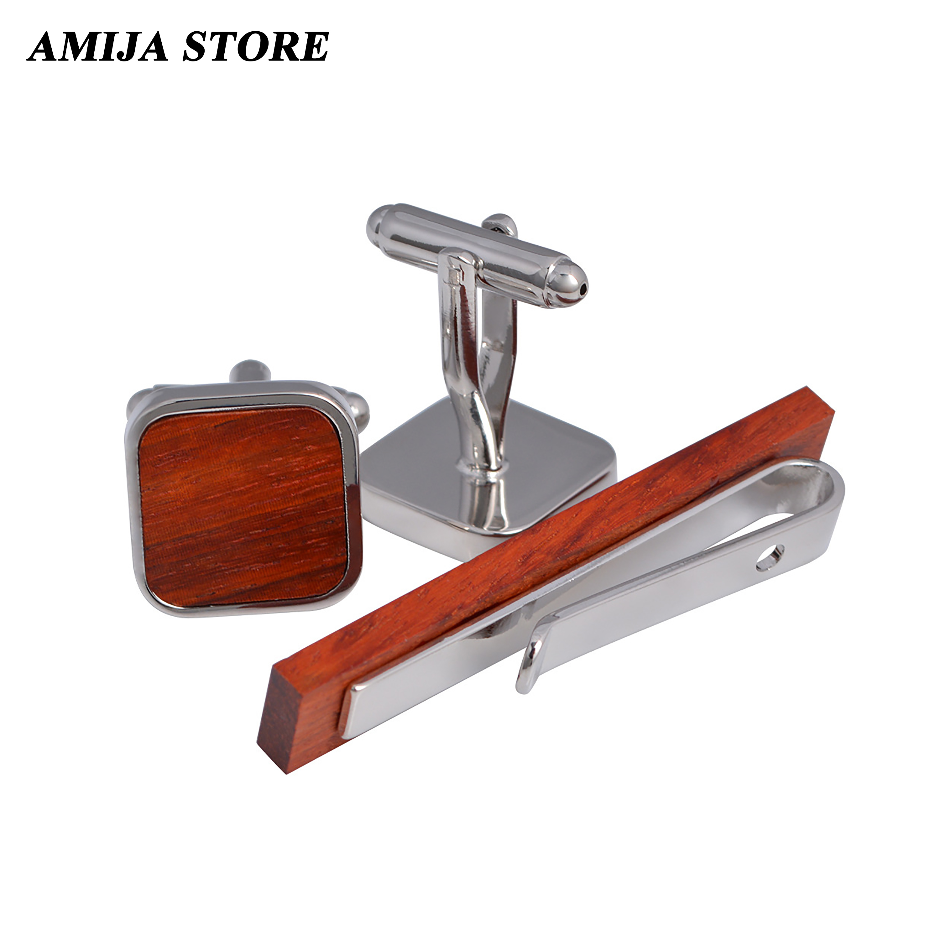 High Quality Wooden Cufflinks  – Tie Bar Set Gift Bewertung und Preis
