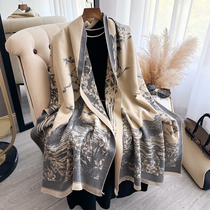 Women Winter Cashmere Scarf Wh – Woven Scarf Blanket Bewertung und Preis