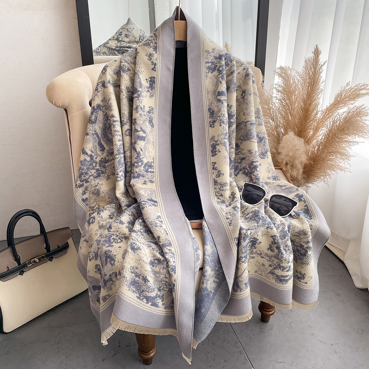 Luxury Winter Cashmere Scarf W – Woven Scarf Blanket Bewertung und Preis
