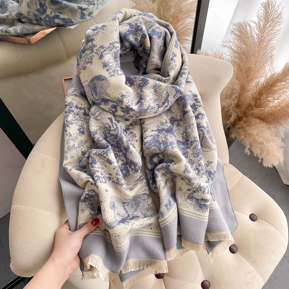 Luxury Winter Cashmere Scarf W – Woven Scarf Blanket Bewertung und Preis