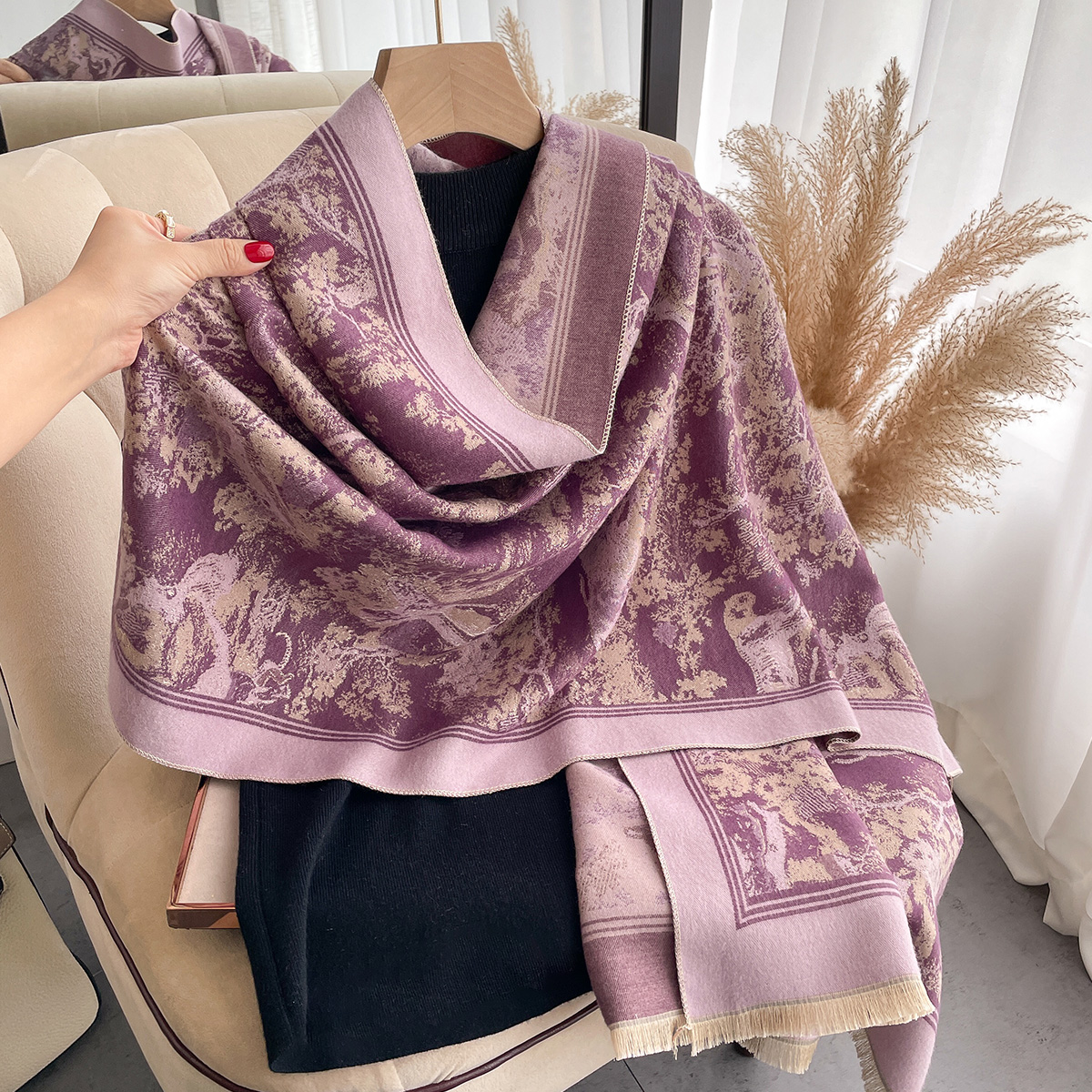 Luxury Winter Cashmere Scarf W – Woven Scarf Blanket Bewertung und Preis
