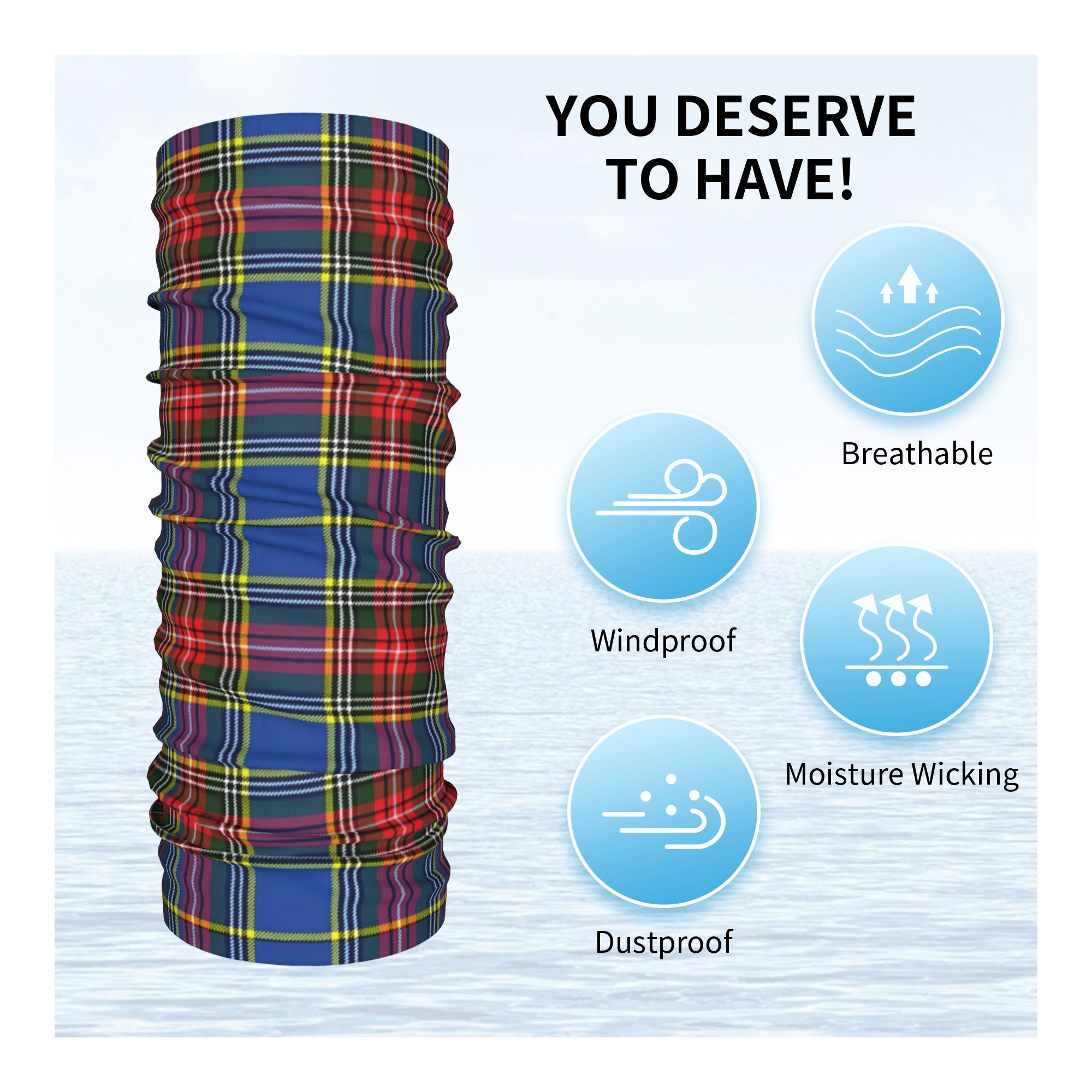 Custom Royal Tartan Plaid Wint – Neck Warmer Tube Bewertung und Preis