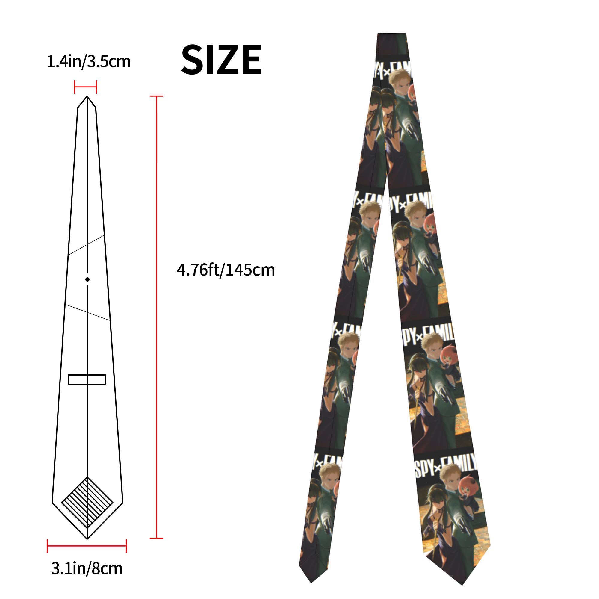 Spy X Family Necktie Unisex Sk – Skinny Tie Men Bewertung und Preis