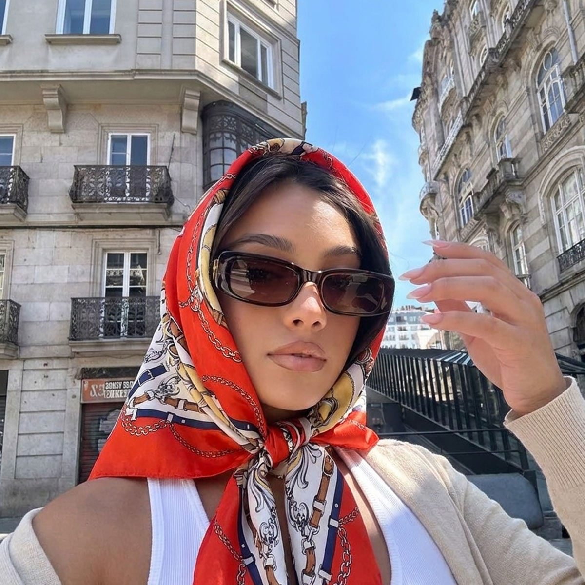 New Silk Shawl Square Scarf Fo – Head Wrap Turban Bewertung und Preis