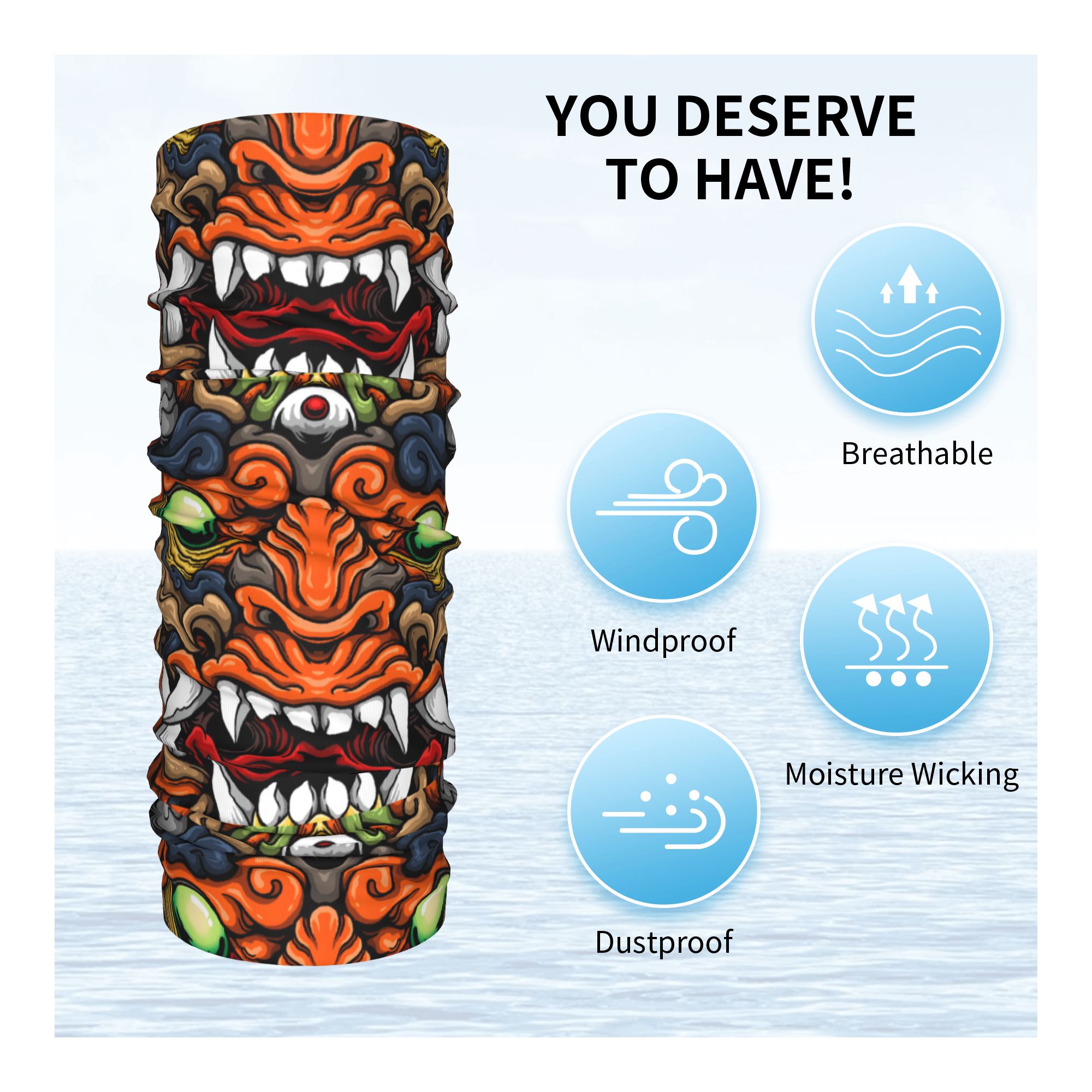 Custom Samurai Demon Oni Winte – Neck Warmer Tube Bewertung und Preis