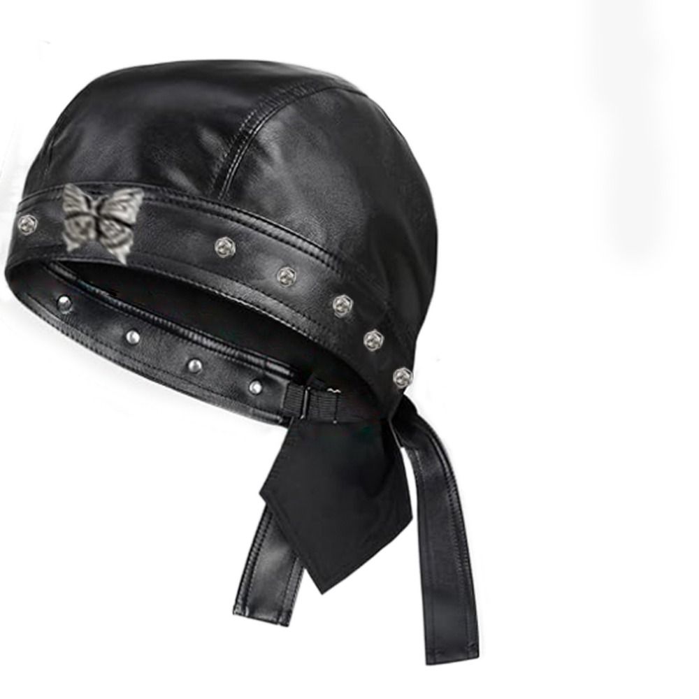 New PU Leather Black Biker Cap – Bandana Doo Rag Bewertung und Preis