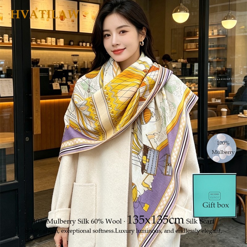 Fashion 135x135cm Silk Wool Sc – Pashmina Wrap Large Bewertung und Preis