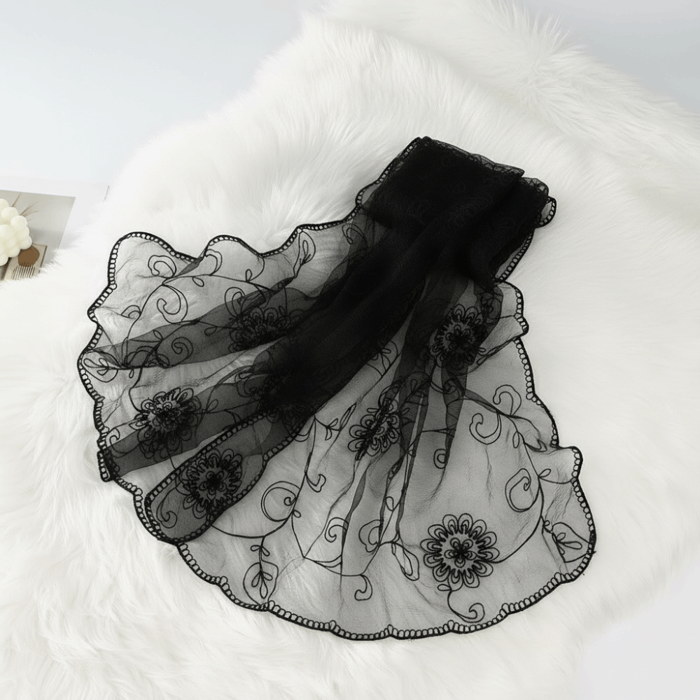 Lace Scarf Embroidered Floral  – Stole Wedding Shawl Bewertung und Preis